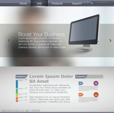 網(wǎng)頁(yè)與網(wǎng)站設(shè)計(jì) 模板與圖片的完美融合